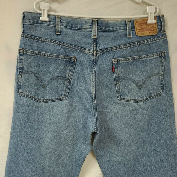 LEVIS 550 Mens 40x30 Relaxed Fit Straight Fit Medium Wash Denim Blue Jeans  - Picture 7 of 11